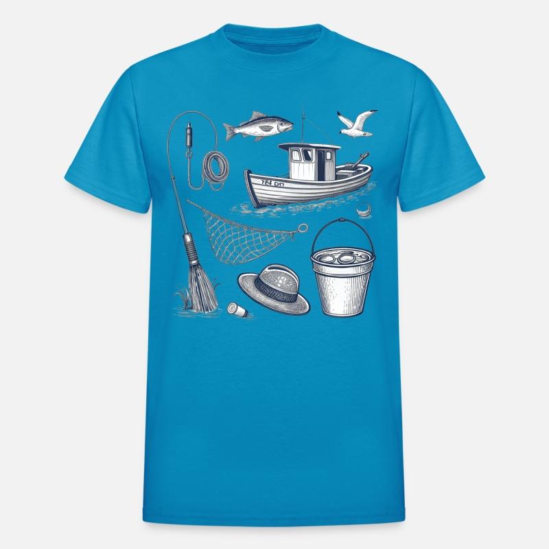 Vector illustration, nautical fishing, black,white