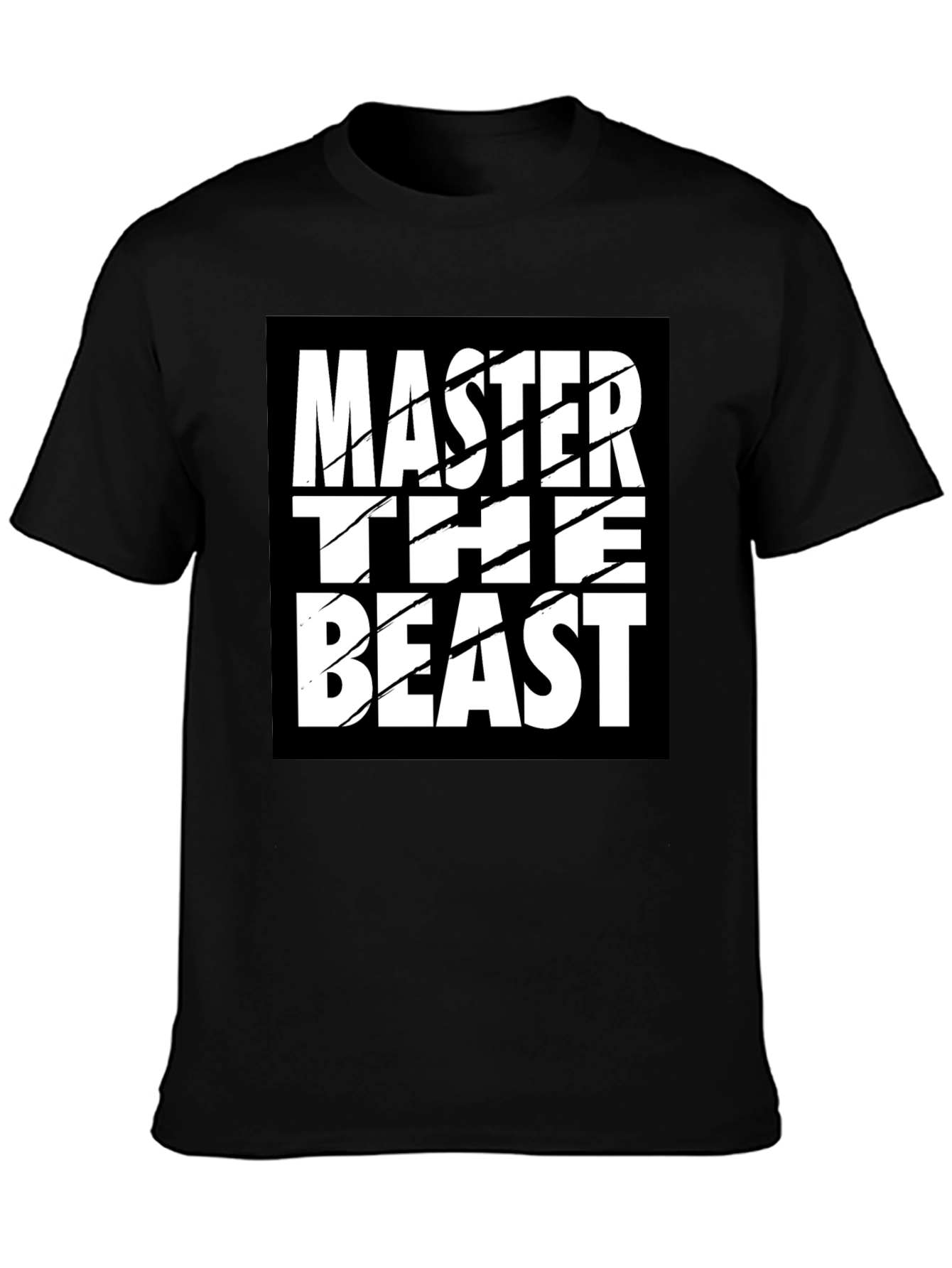 Master the Beast Black Graphic Tee Shirt
