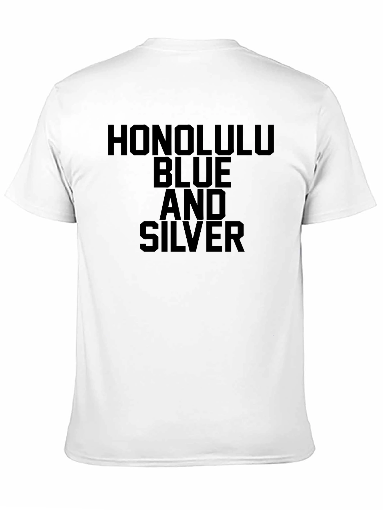Honolulu Blue and Silver Graphic Tee