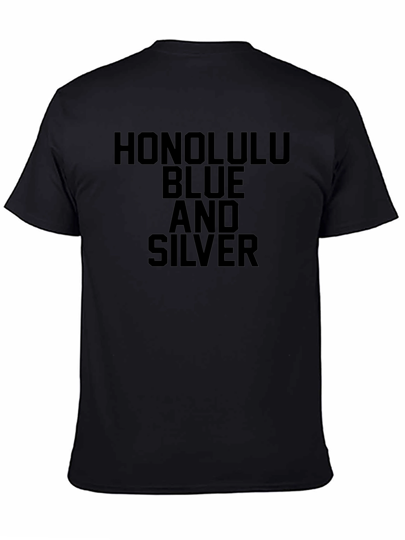Honolulu Blue and Silver Graphic Tee