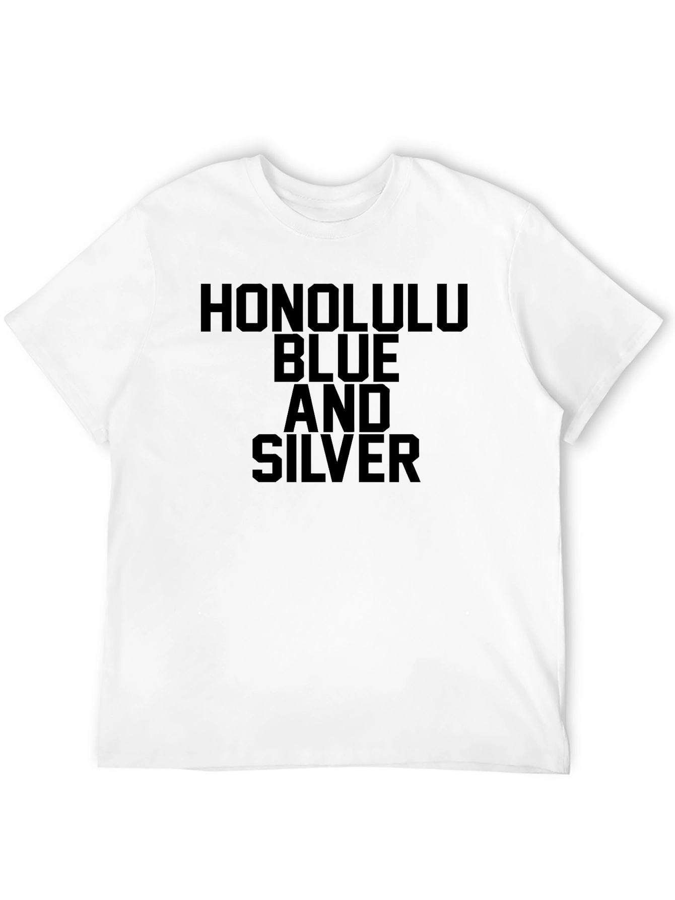 Honolulu Blue and Silver Graphic Tee