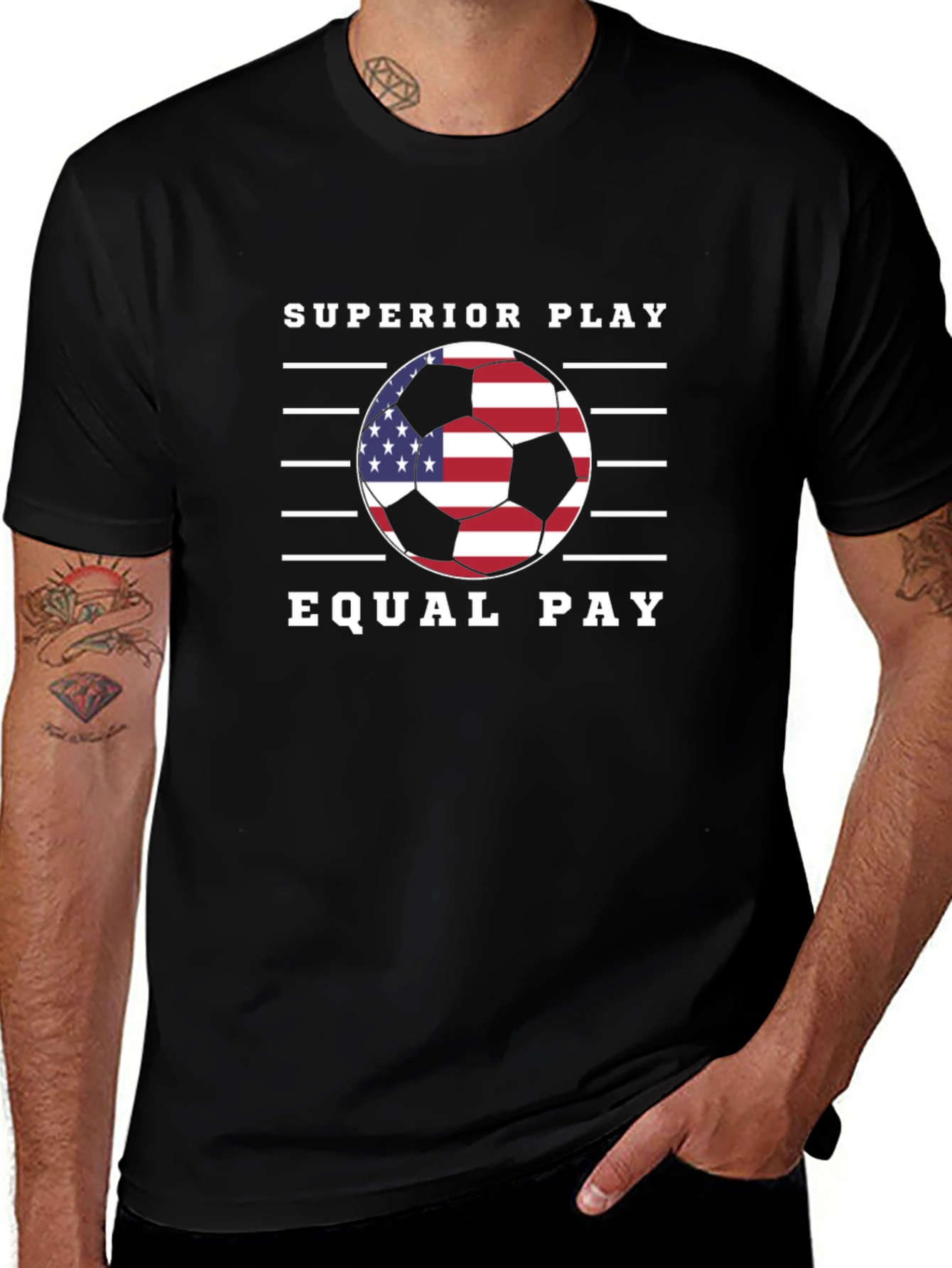 Superior Play Equal Pay Soccer Graphic Tee