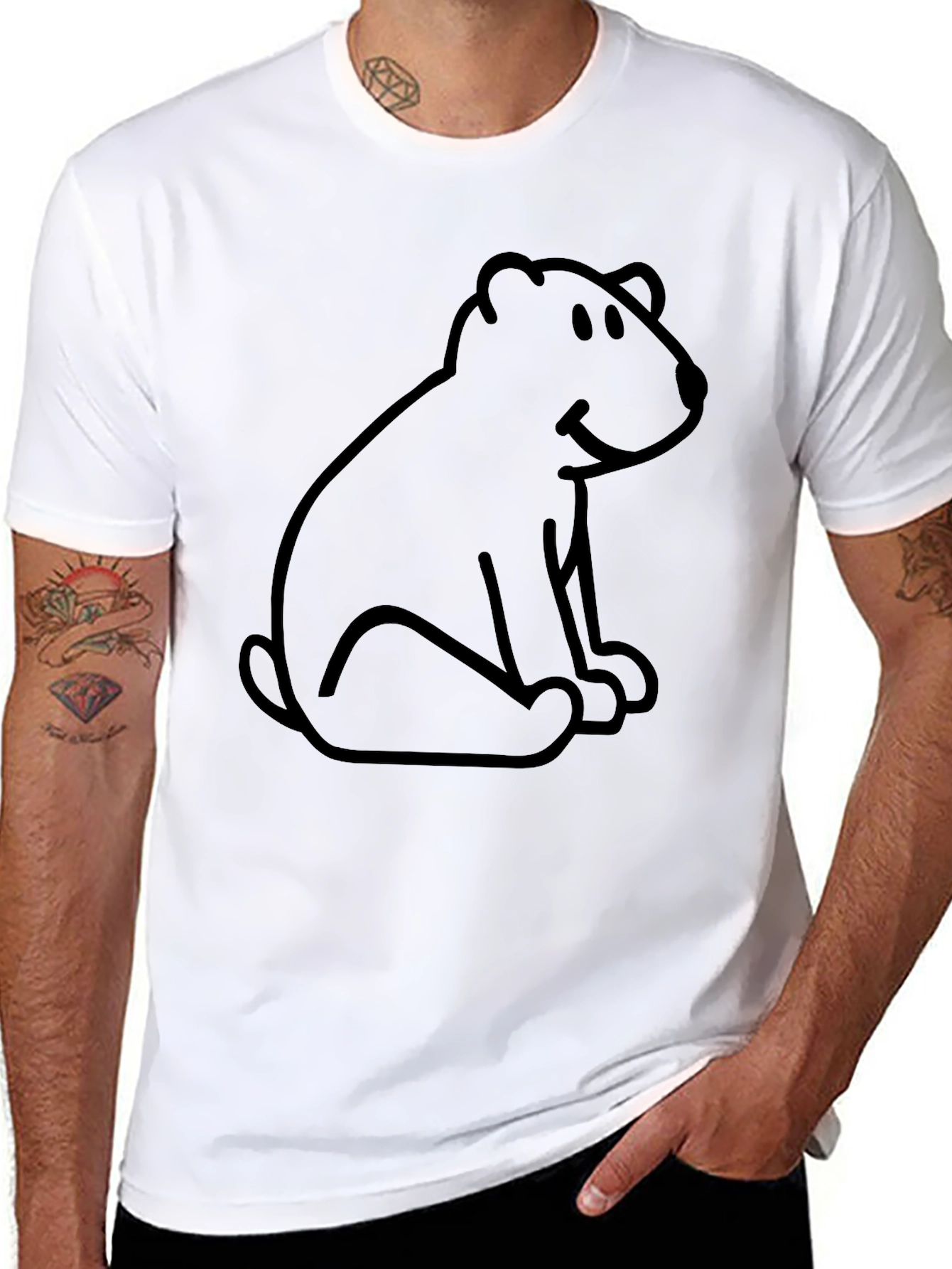 Black Bear Graphic T-Shirt - Casual Comfort