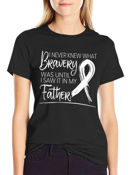 Bravery Ribbon Graphic T-Shirt - Father Support