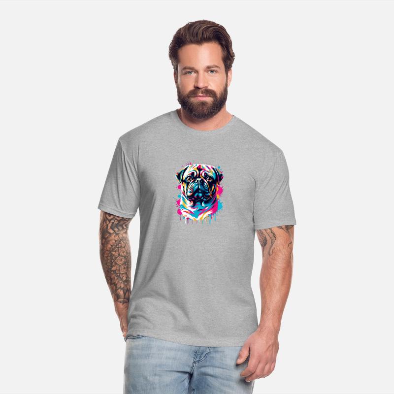 Vibrant Ink Splatter Pug Pop Art, Colorful