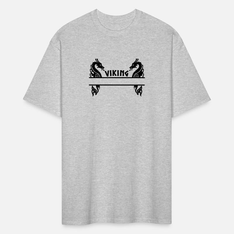 Viking and two dragons, text 'VIKING'