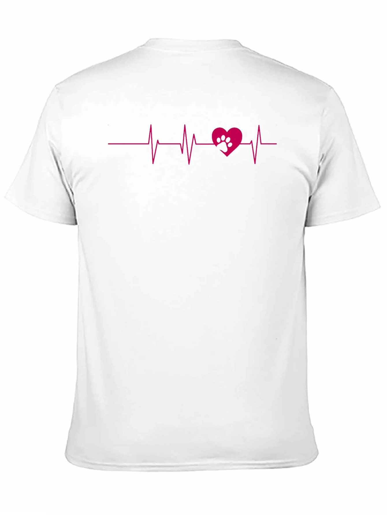 Paw Heartbeat Pink T-Shirt – Cute Dog Lover Tee