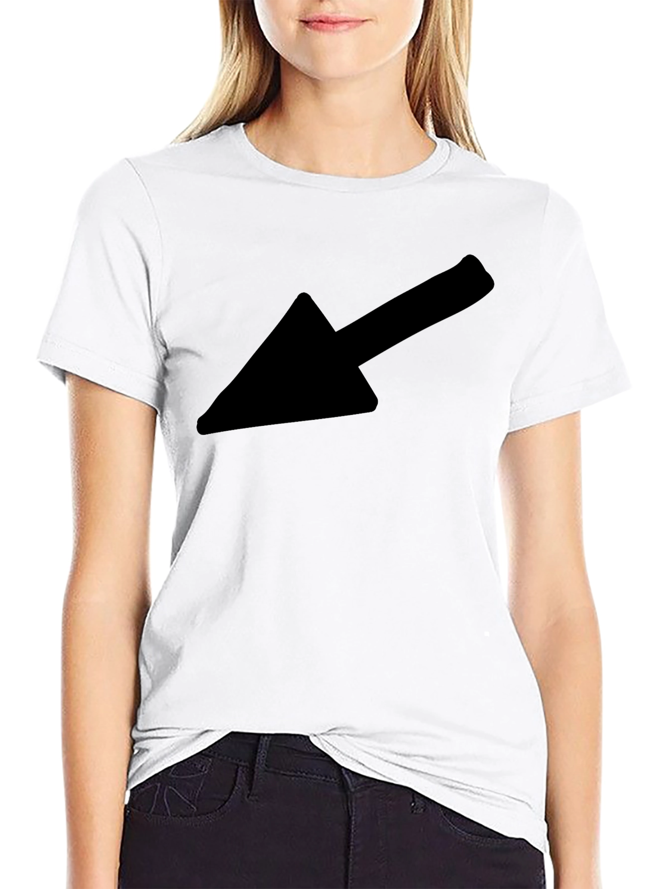 Black Arrow Graphic Tee - Stylish & Directional