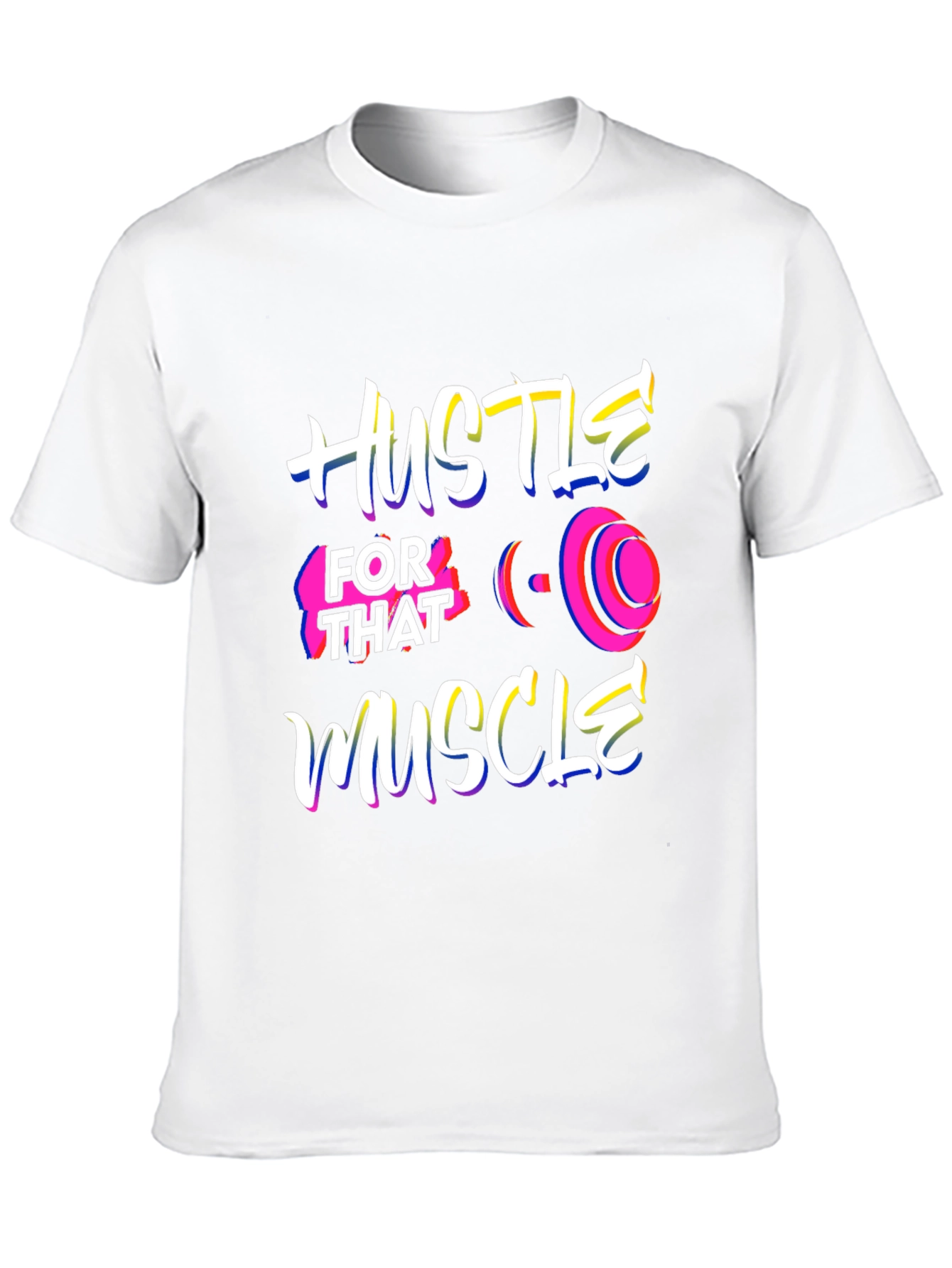 Hustle for That Muscle Graphic Tee - Black