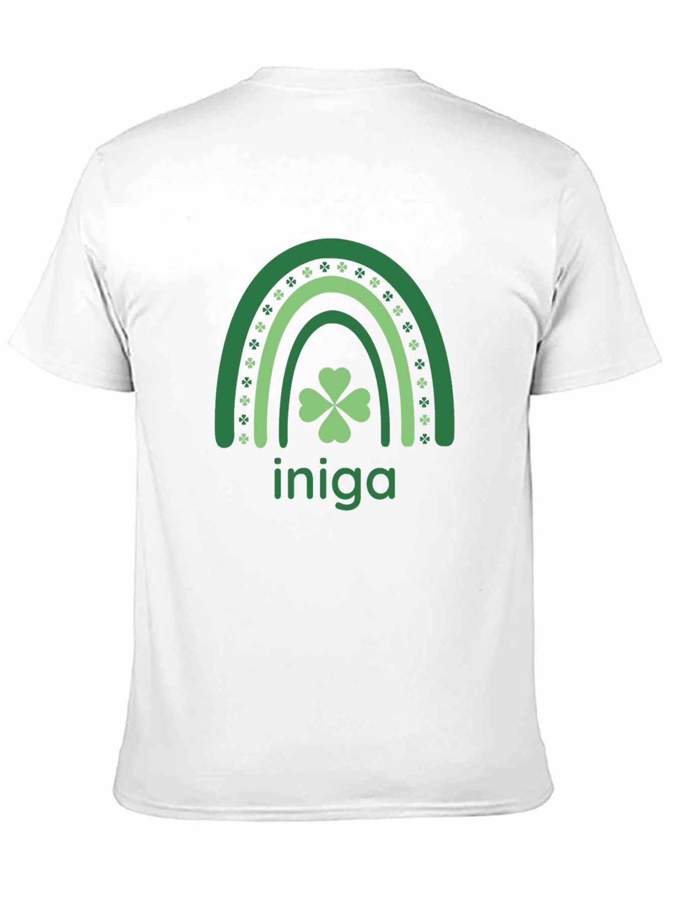 St. Patricks Day Iniga Rainbow Shamrock T-Shirt
