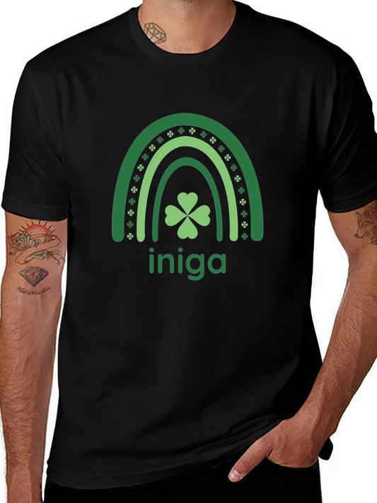 St. Patricks Day Iniga Rainbow Shamrock T-Shirt