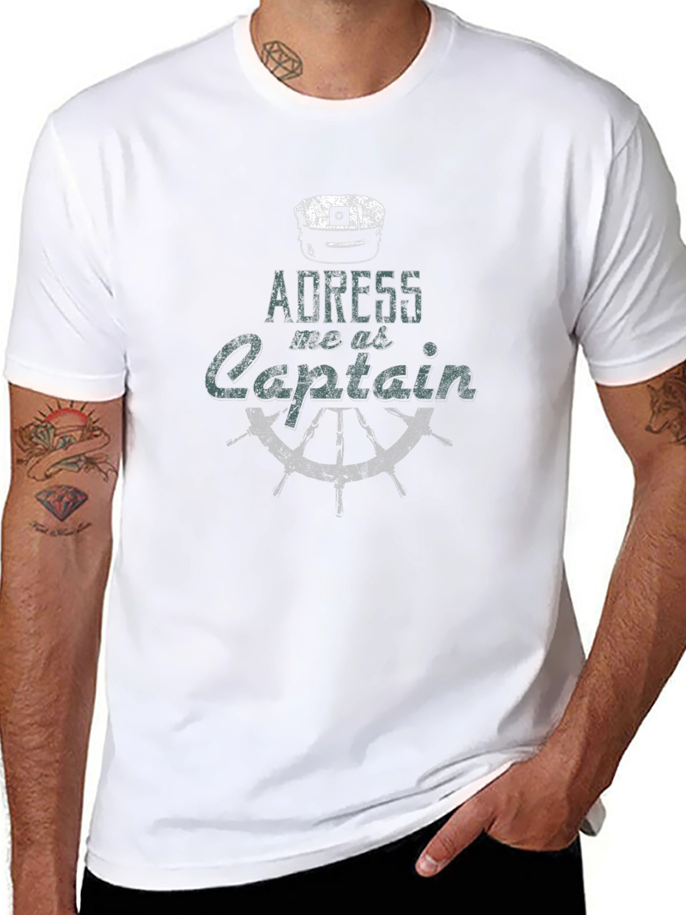 Address Me As Captain T-Shirt - Nautical Style