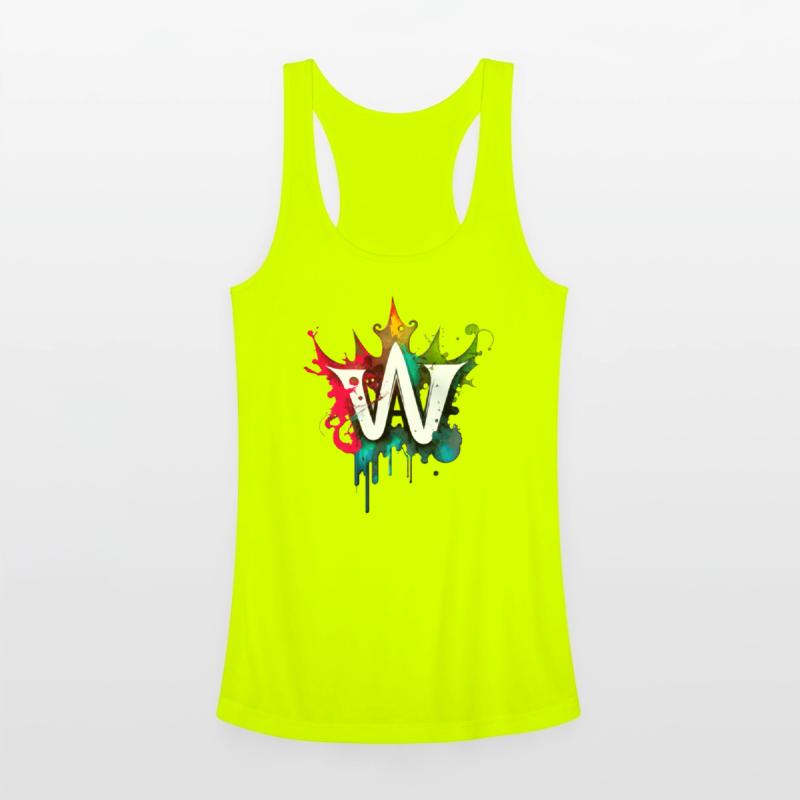 "W" Graffiti Initial Letter with 👑