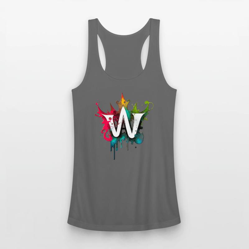 "W" Graffiti Initial Letter with 👑