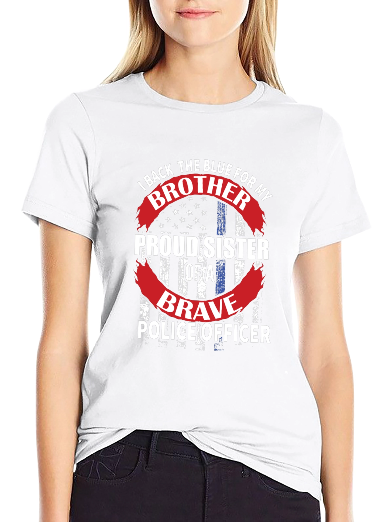Proud Sister of a Brave Police Officer T-Shirt