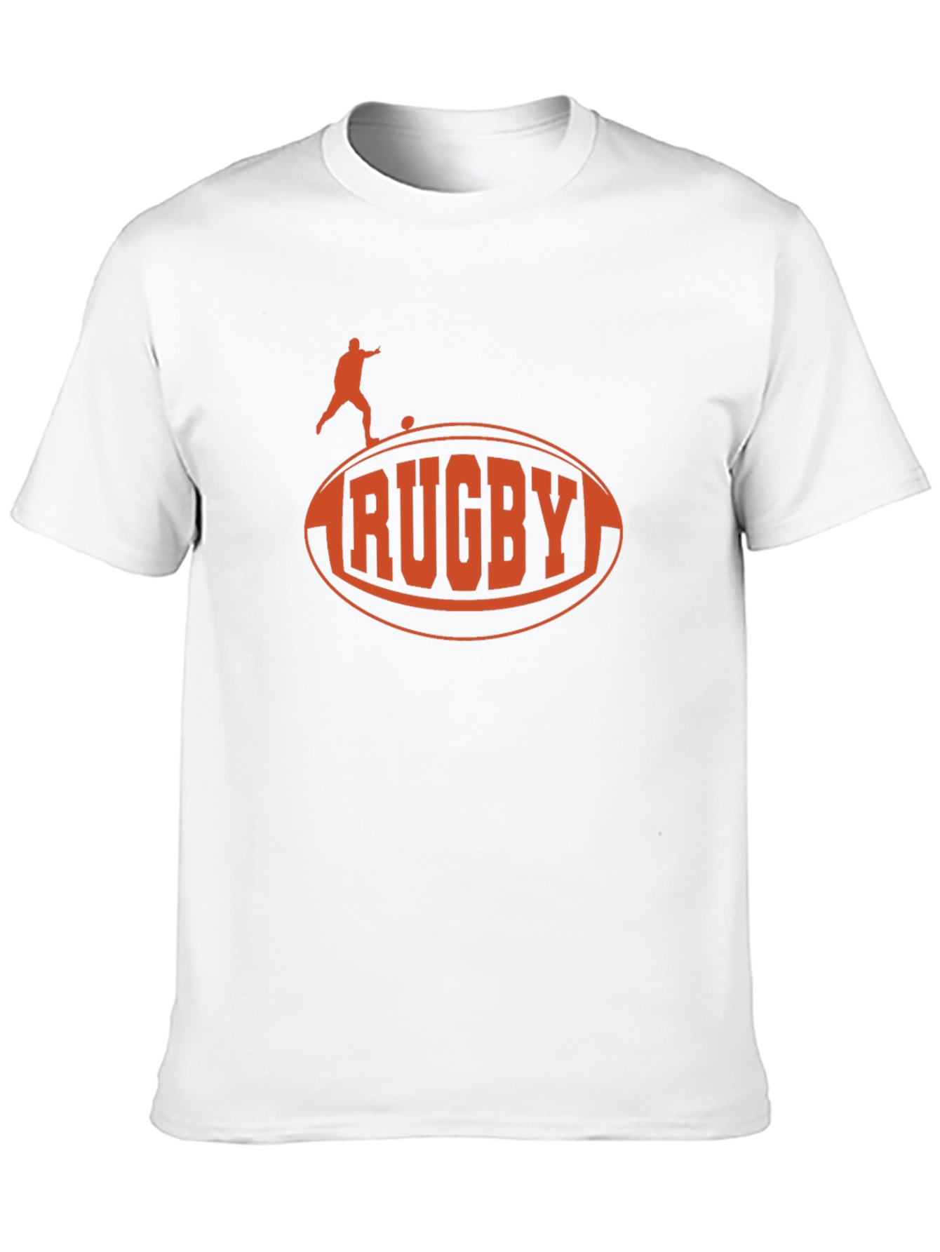Rugby Graphic Tee - Black Cotton T-Shirt