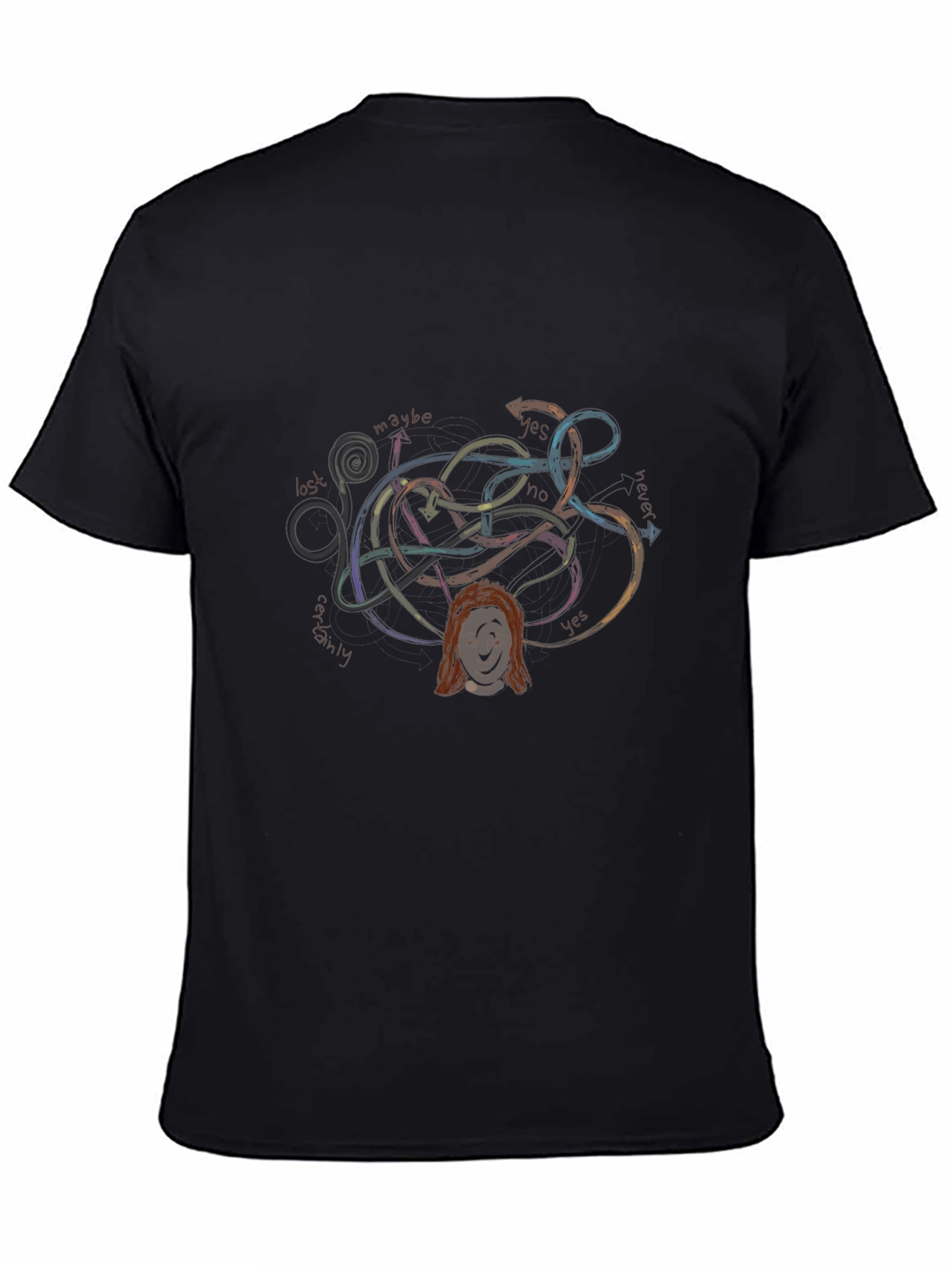 Abstract Art Black T-Shirt for Men