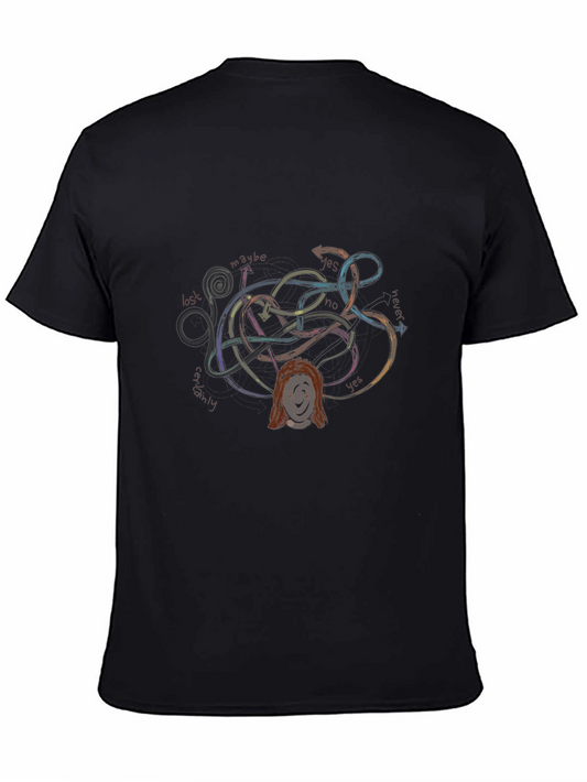 Abstract Art Black T-Shirt for Men
