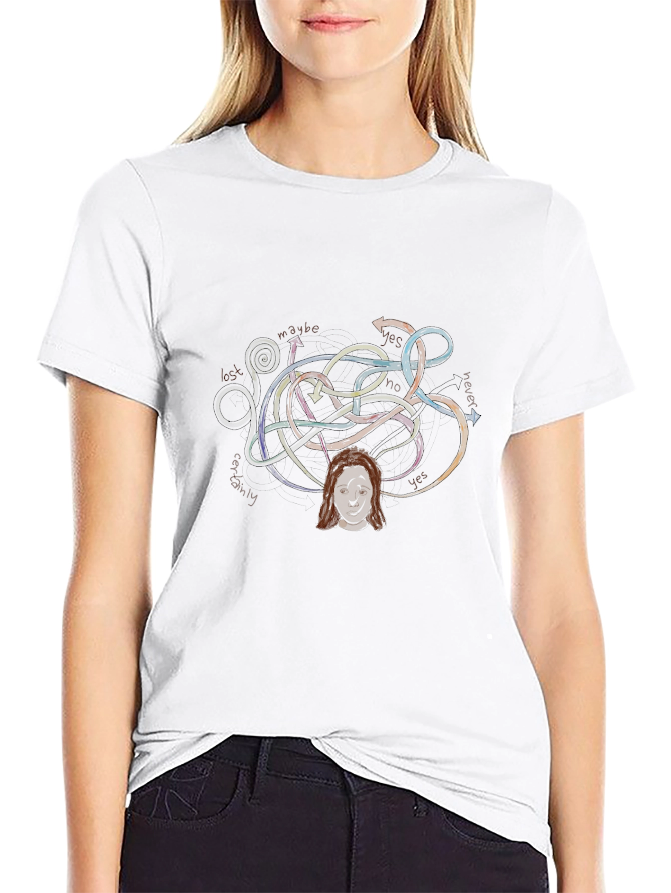 Abstract Art Black T-Shirt for Men