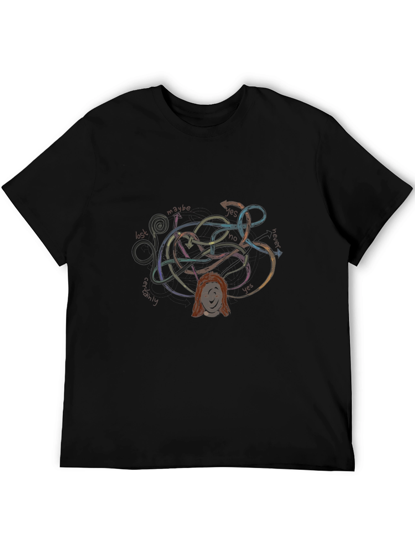 Abstract Art Black T-Shirt for Men