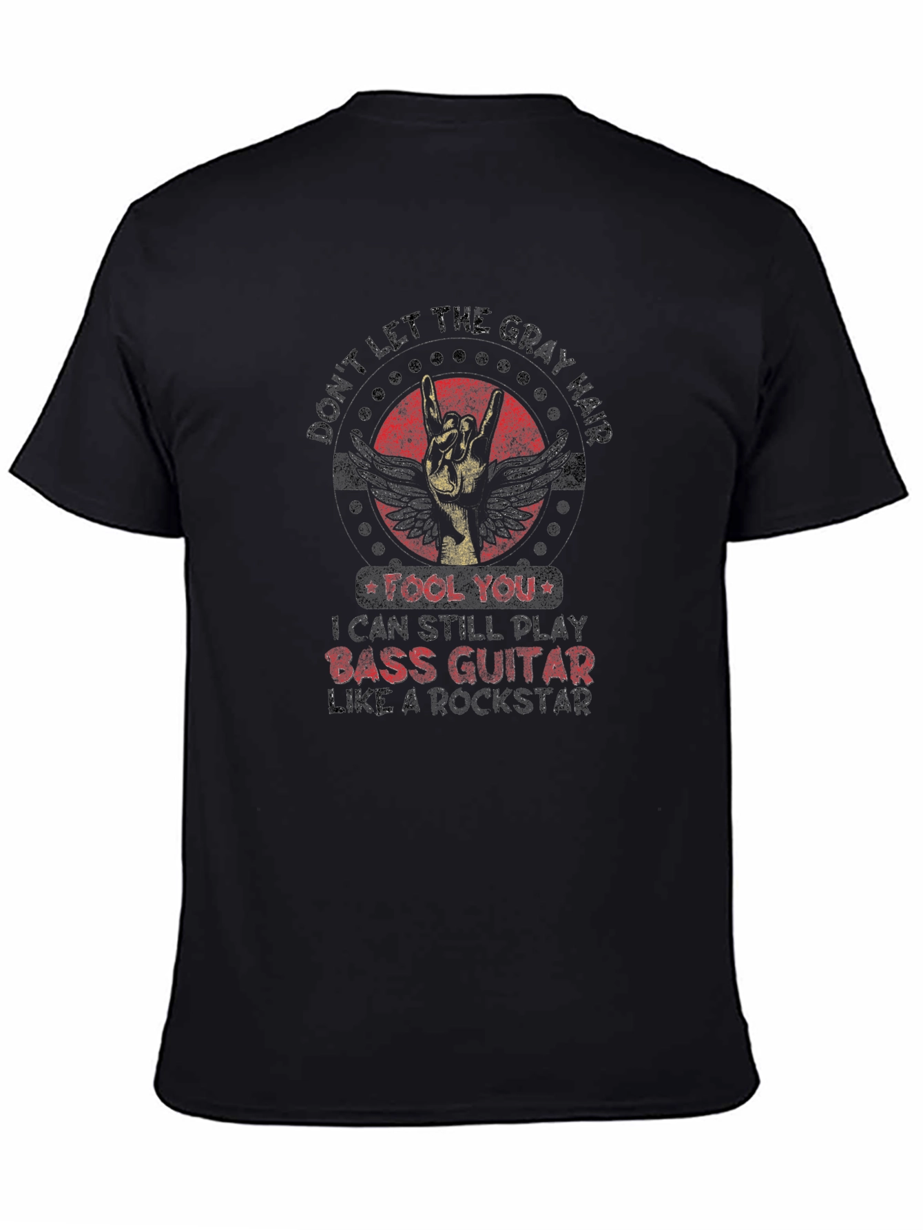 Bass Guitar Rockstar Graphic Tee