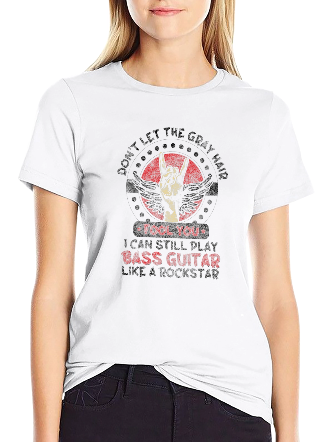 Bass Guitar Rockstar Graphic Tee