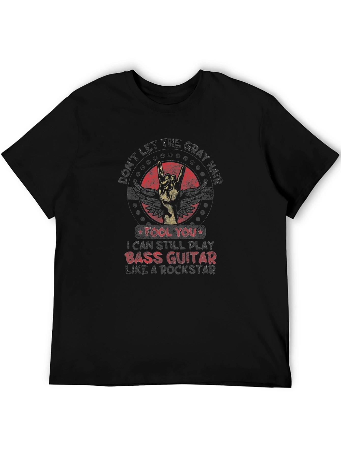 Bass Guitar Rockstar Graphic Tee