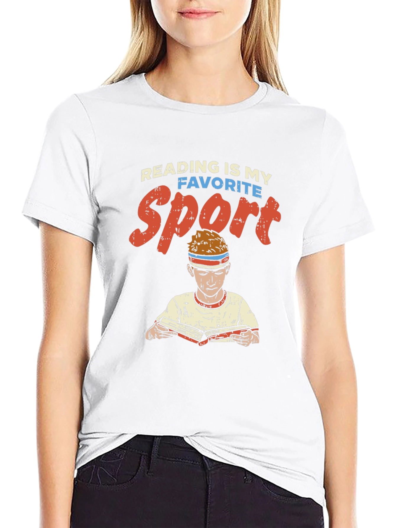 Reading is My Favorite Sport Graphic Tee