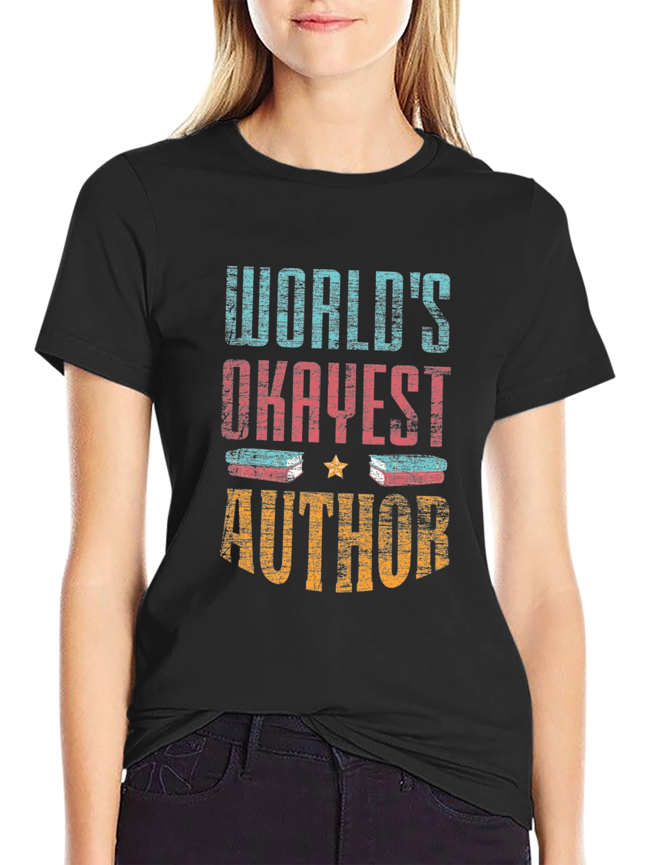 Worlds Okayest Author Graphic Tee