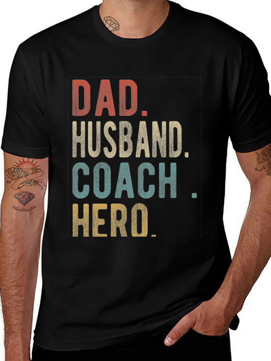 Dad Husband Coach Hero Graphic Tee