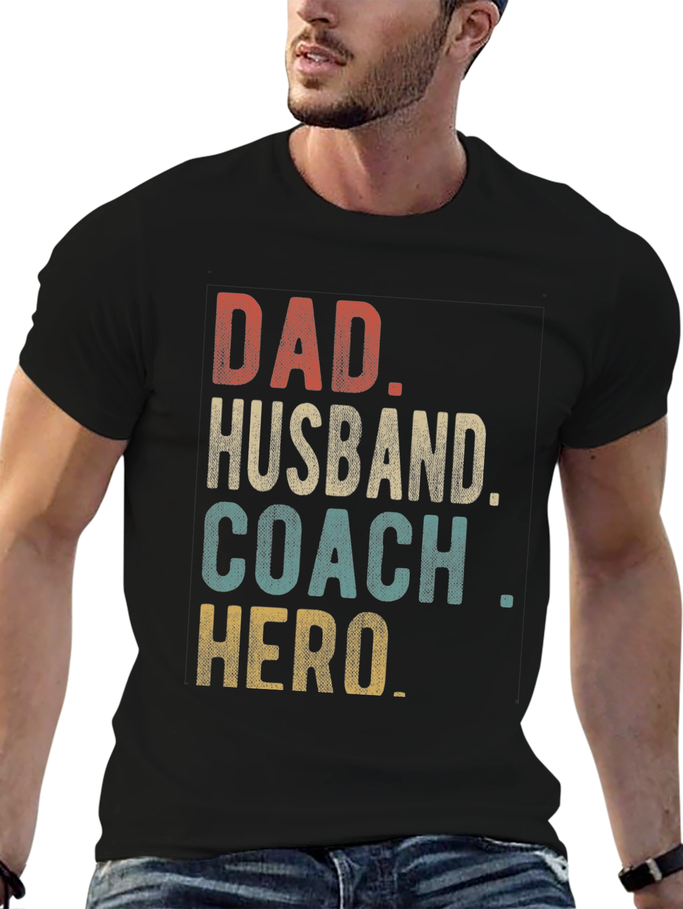 Dad Husband Coach Hero Graphic Tee
