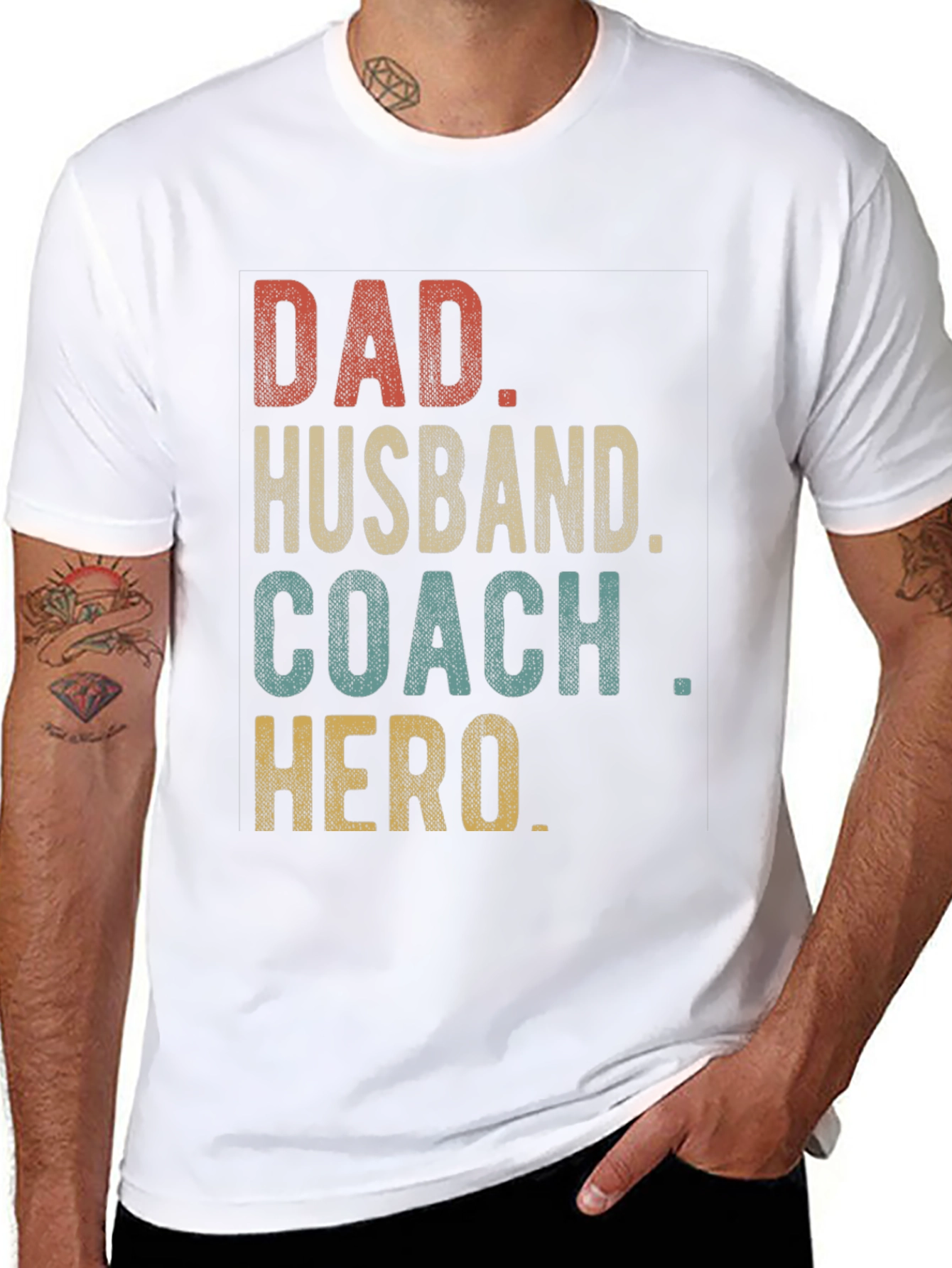 Dad Husband Coach Hero Graphic Tee