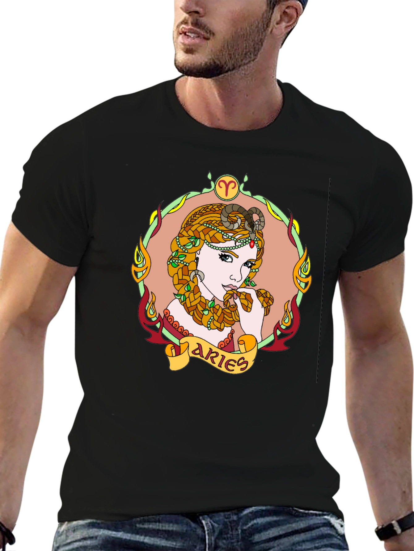 Aries Zodiac Sign Graphic Tee