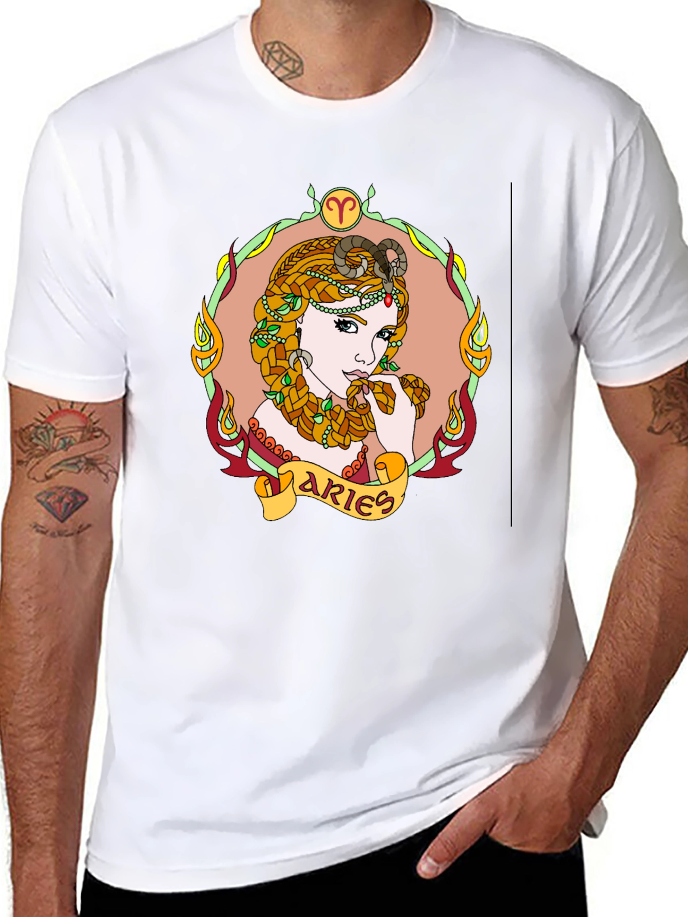 Aries Zodiac Sign Graphic Tee