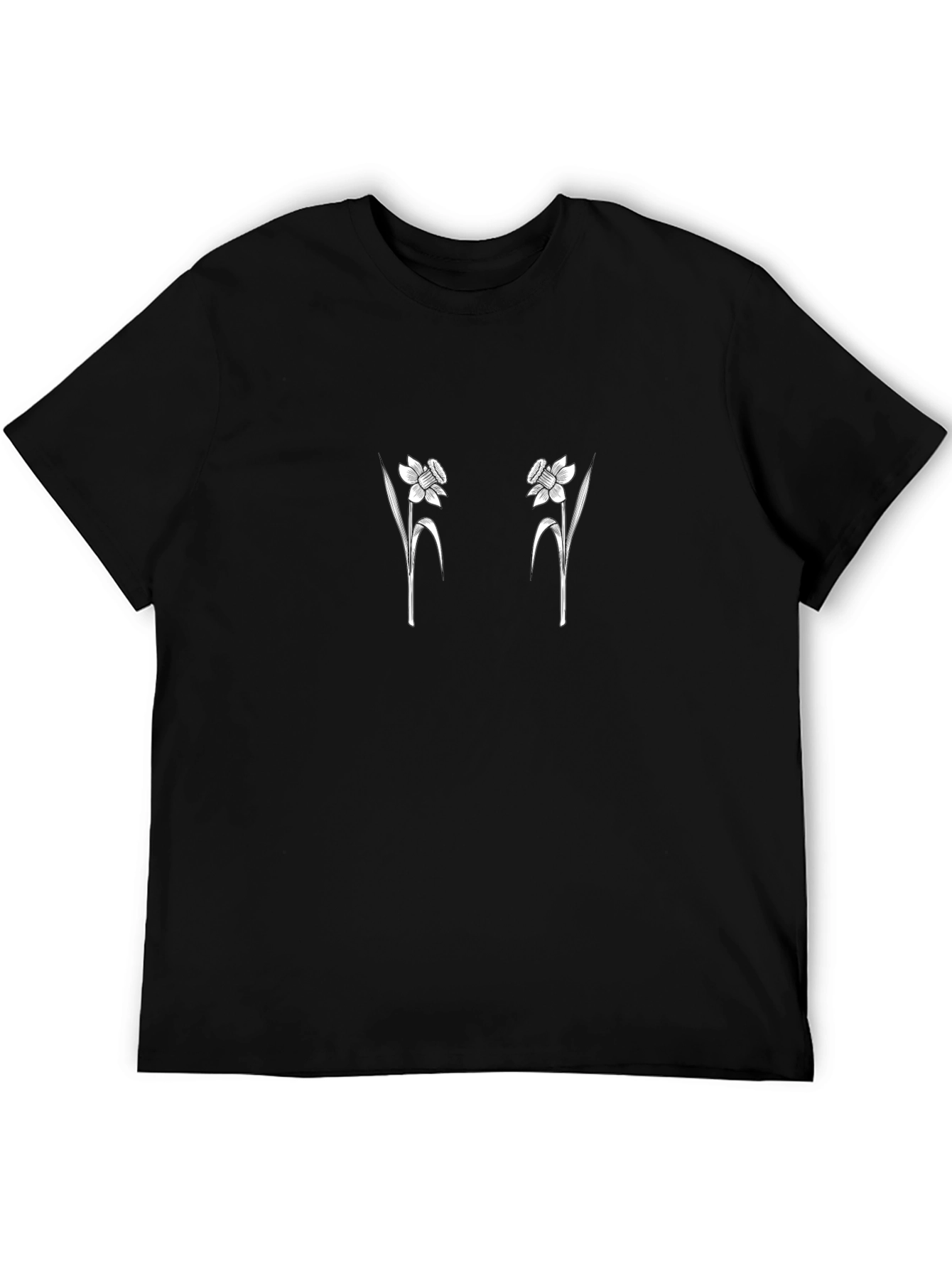 Daffodil Graphic Tee - Black Cotton Blend