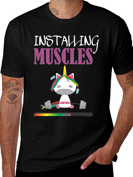 Installing Muscles Unicorn Graphic Tee