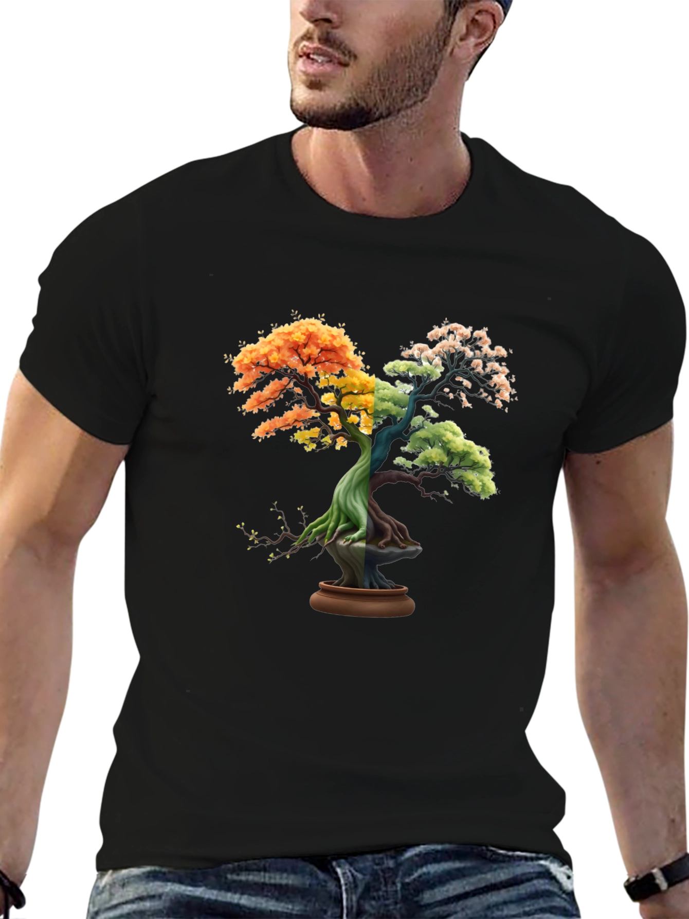 Four Seasons Bonsai Tree Graphic Tee
