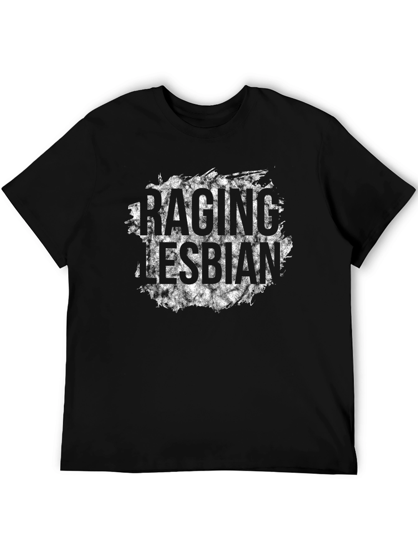Raging Lesbian Black Cotton T-Shirt