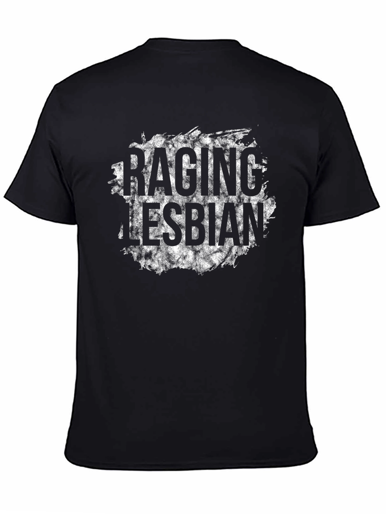 Raging Lesbian Black Cotton T-Shirt