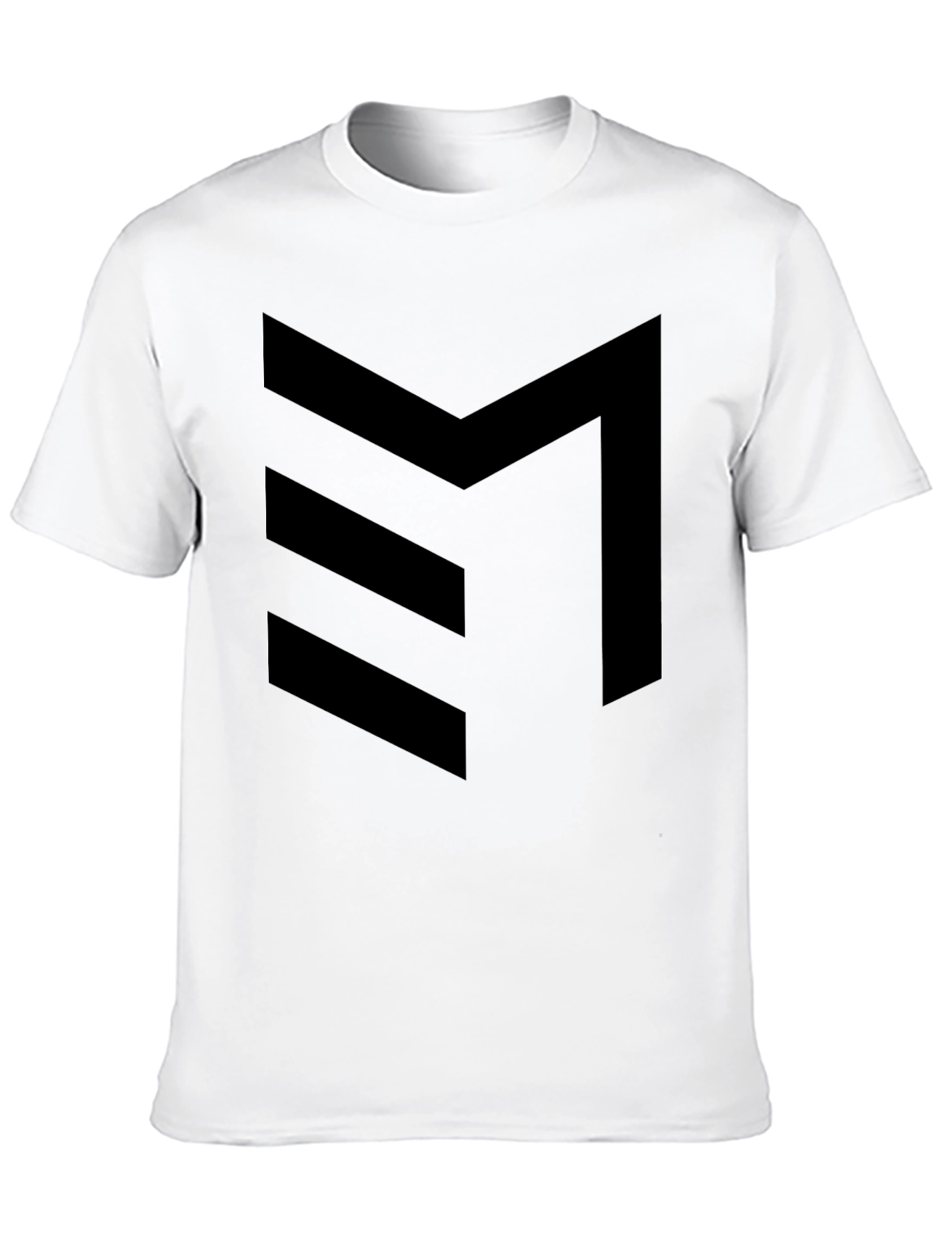 Minimalist Chevron Graphic Tee - Black