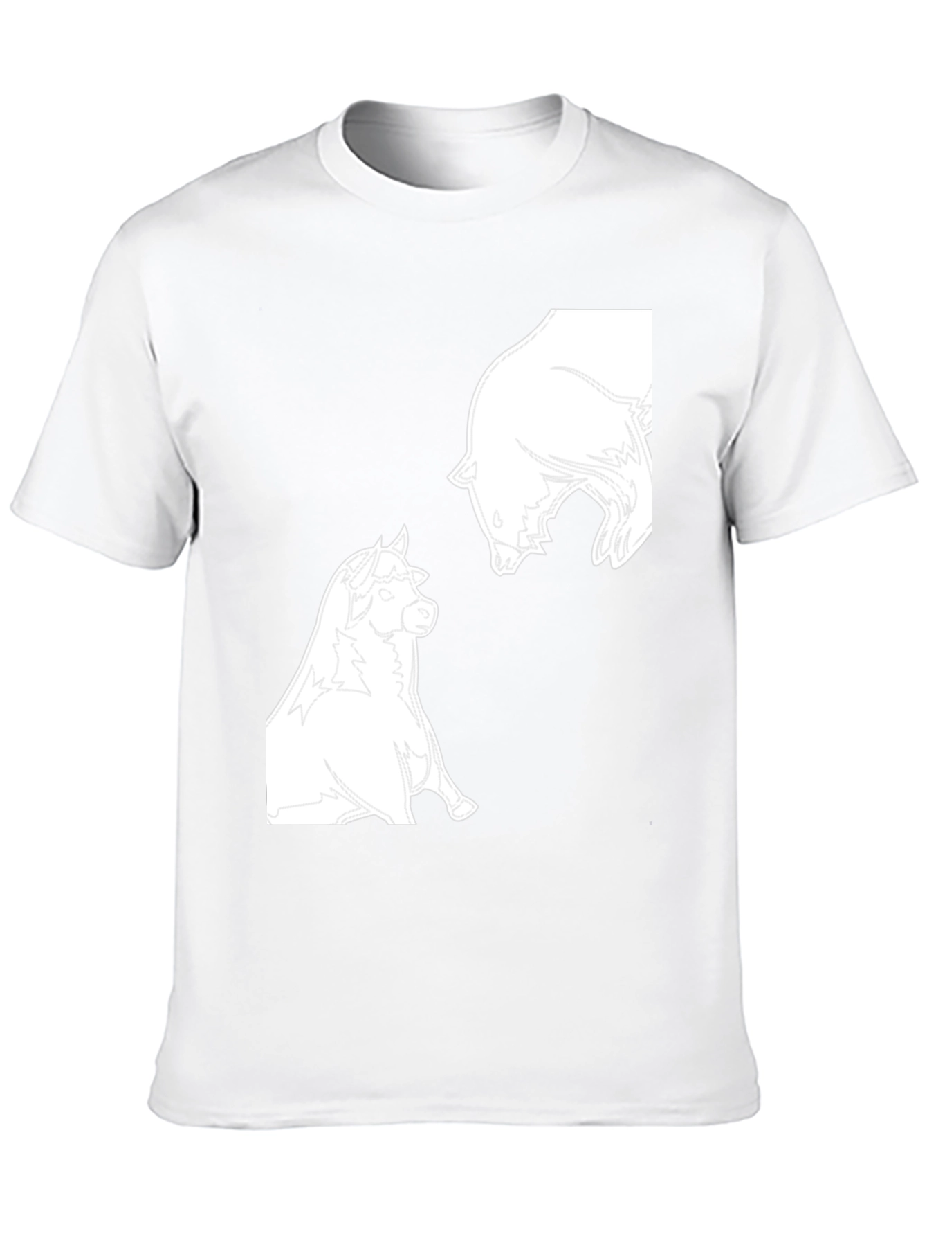 Bull vs Bear Graphic Tee - Black Cotton T-Shirt