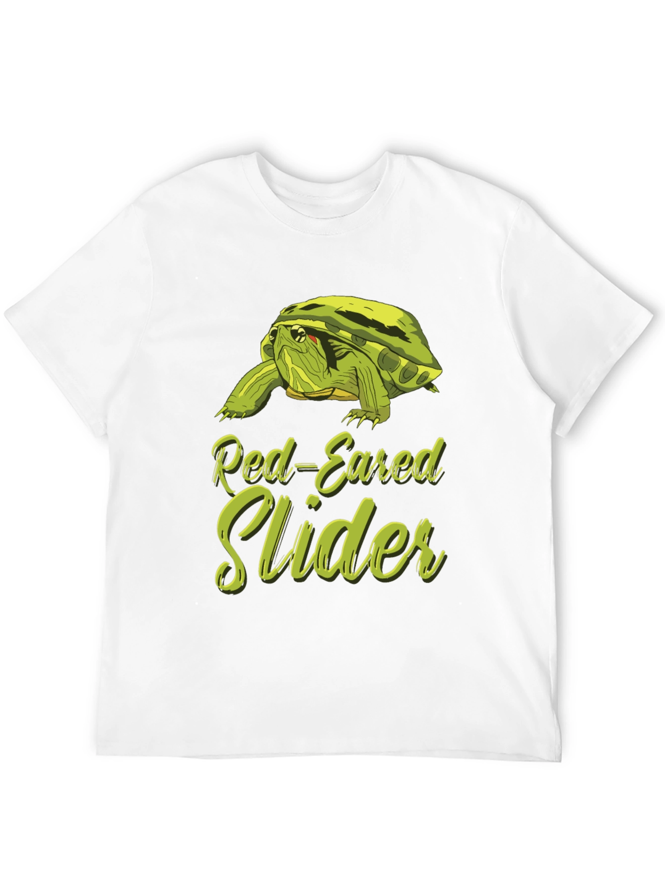 Red-Eared Slider Turtle Graphic T-Shirt - Black