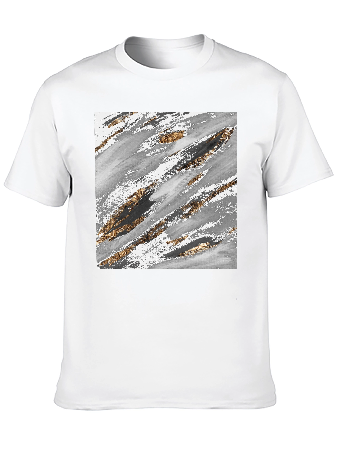 Abstract Brushstroke Graphic Tee - Modern Casual