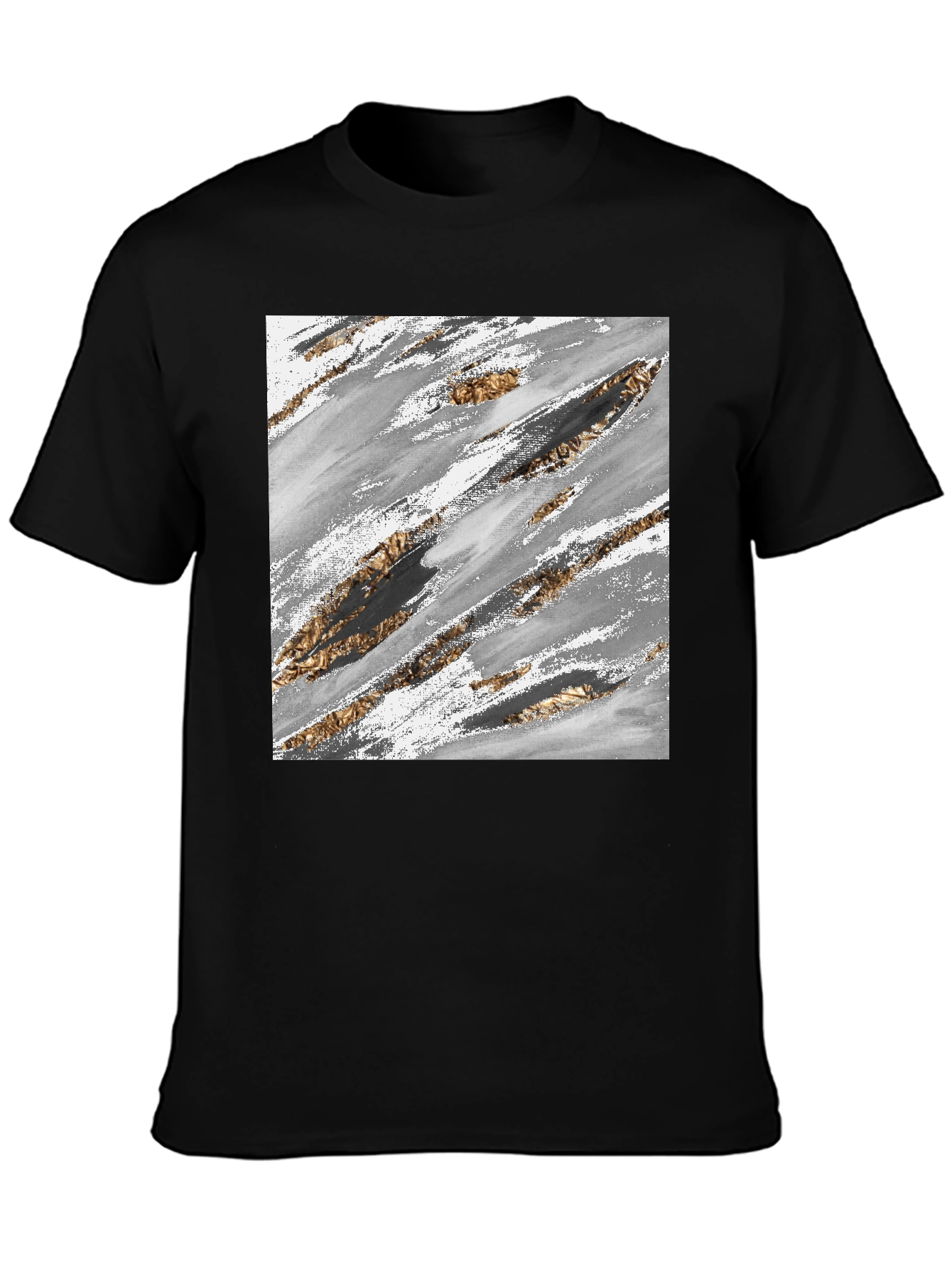 Abstract Brushstroke Graphic Tee - Modern Casual