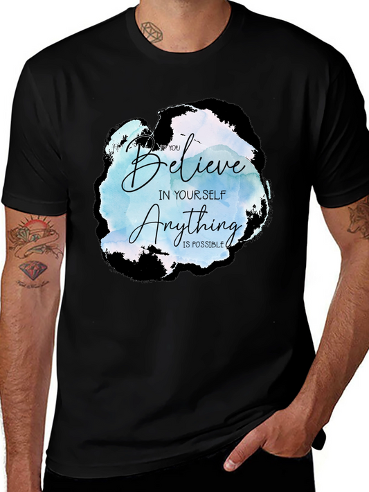 Believe in Yourself Graphic Tee - Black