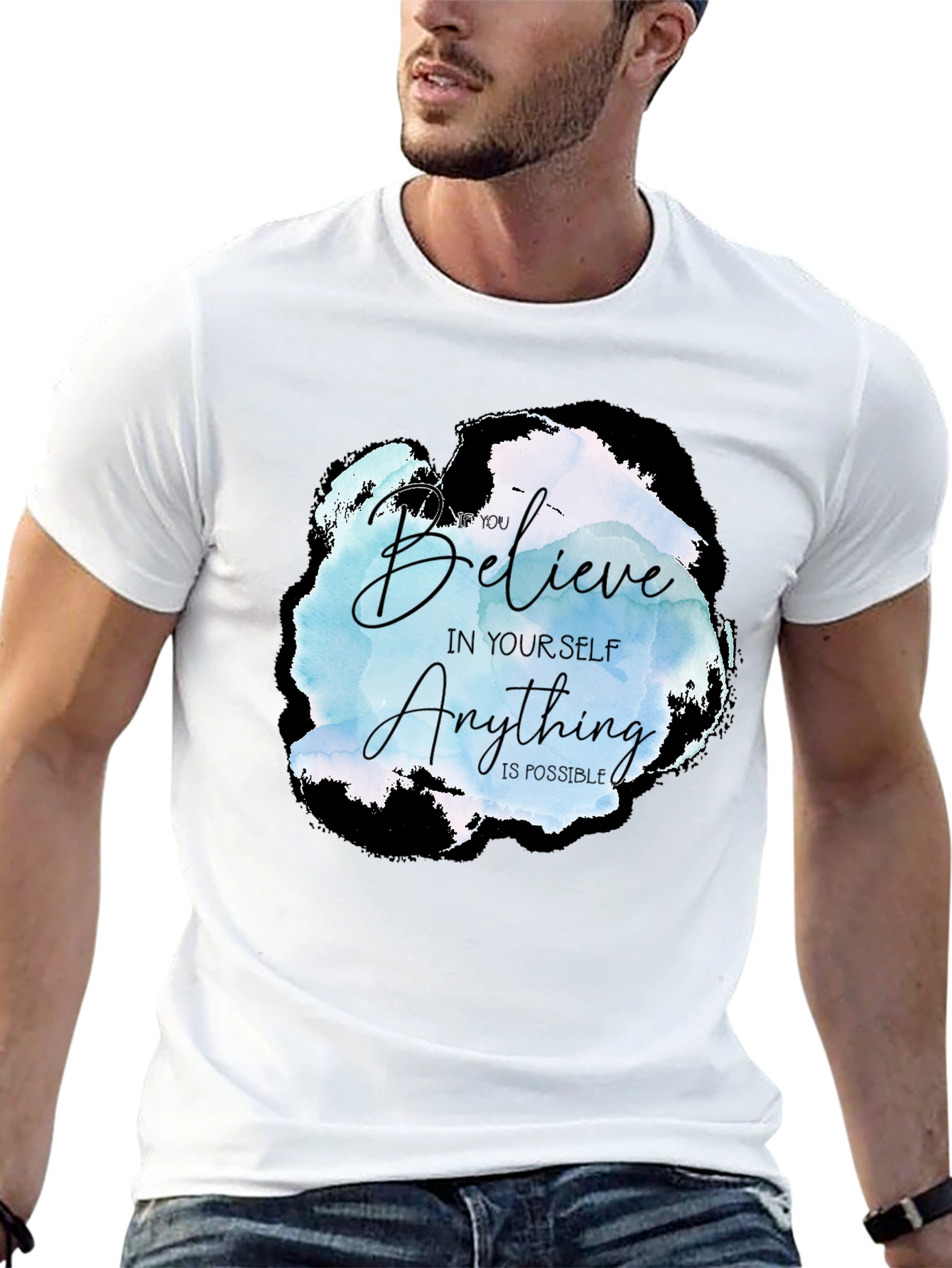 Believe in Yourself Graphic Tee - Black