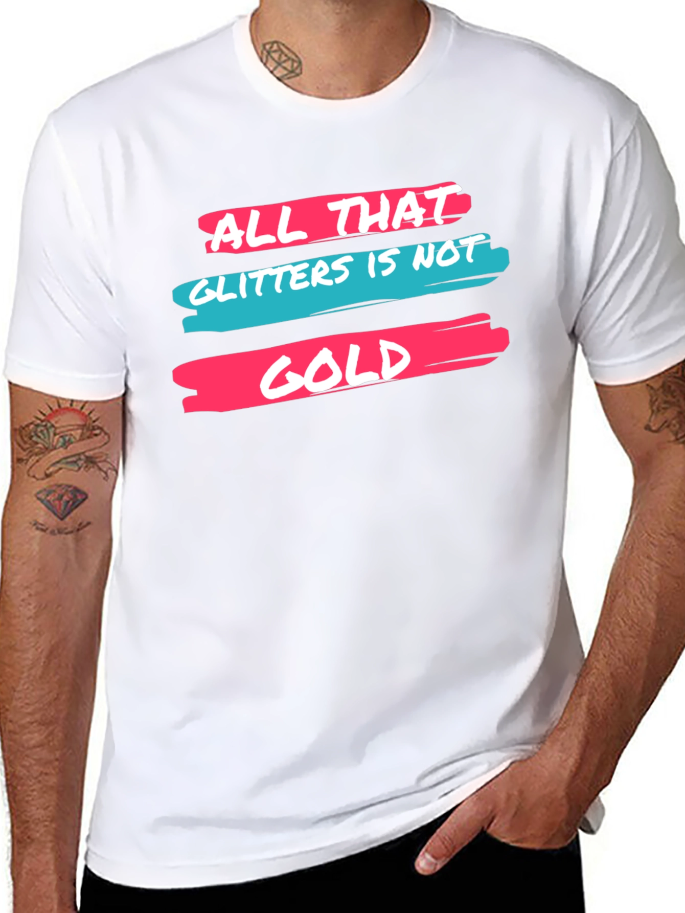 All That Glitters Graphic Tee - Trendy Slogan T-Shirt