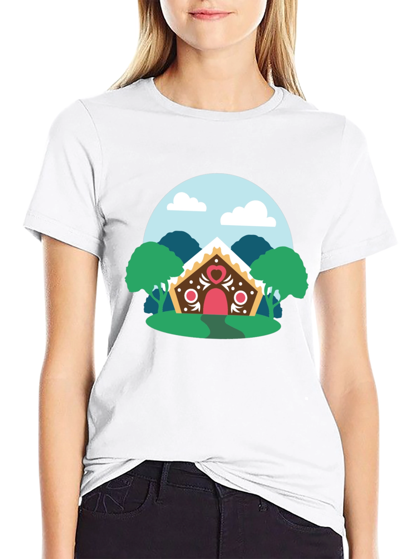 Gingerbread House Graphic Tee - Cozy & Stylish