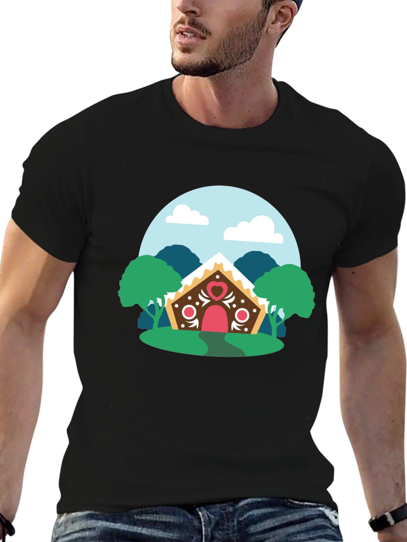 Gingerbread House Graphic Tee - Cozy & Stylish