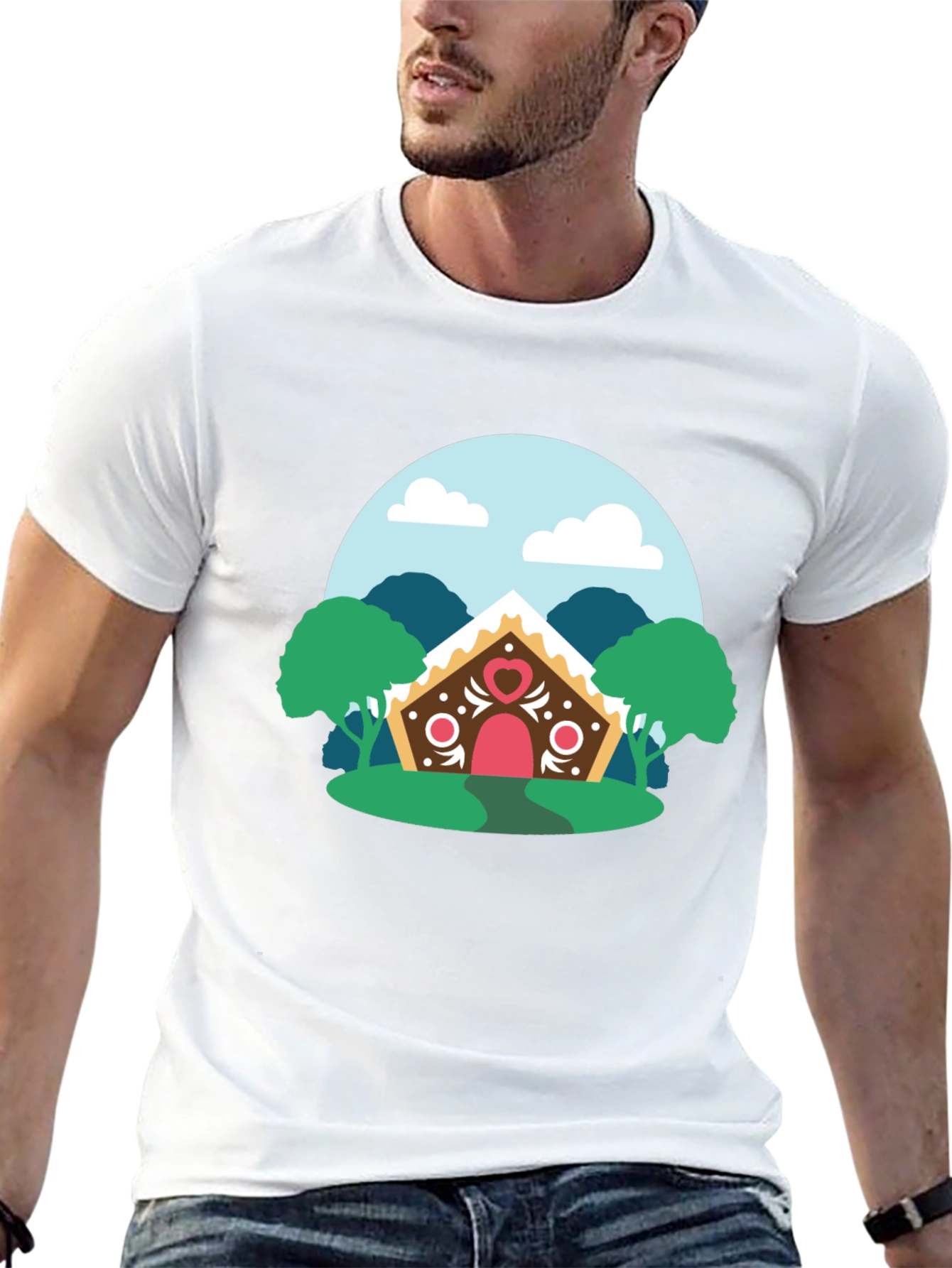 Gingerbread House Graphic Tee - Cozy & Stylish